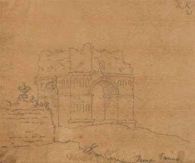 Tempel van Janus door John Robert Cozens